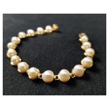 10K Gold Pearl Bracelet