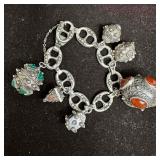 Mariner Chain Puffy Link Faux Glass Stone Accent C