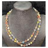 Vintage Italian Murano Colorful Art Glass Bead Nec