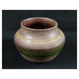 Hand made heavy earthenware pot