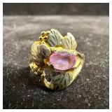 Tri-Color Leaves Leaf Motif Black Hills 10K Yellow