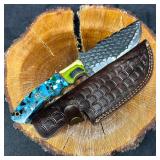 Large MHS Cutlery Hunting Style Textured Blade Kni