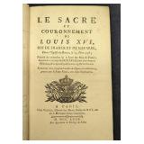 Le Sacre Et Couronnement De Louis XVI Hardcover