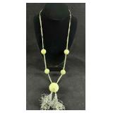 Jade Carved Bead Necklace