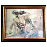 "Embrace" by Gary Benfield Serigraph Framed