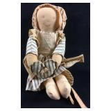 Handmade Folk Art Cloth Heart Doll