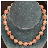 Vintage Italian Murano Art Glass Bead Necklace FF