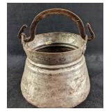 Antique Copper Pot With Handle