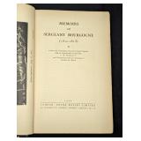 1926 Memoirs Of Sergeant Bourgogne Hardcover B