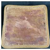 Vintage Handmade Wicker and Wooden Tray