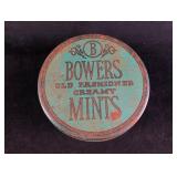 Vintage "Bowers Old Fashioned Creamy Mints" Tin