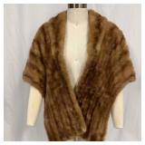 Marshall Field Light Brown Mink Fur Cape Capelet M