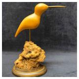 William J Watson Wooden Bird Sculpture Sandpiper B