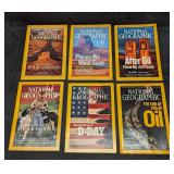 6 OIl & Americana National Geographic Magazines