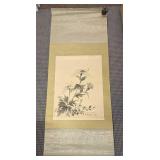 Wilda H. Palmer Floral Asian Style Hanging Scroll