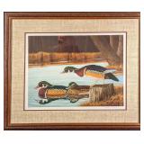 Framed Karl Karalus Wood Ducks Limited Edition Sig