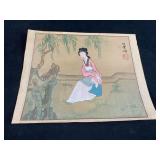 Vintage Original Chinese Water Color On Silk Paper
