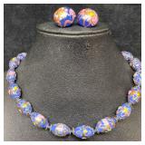 Murano Venetian Art Glass Lamp Work Fiorato Floral