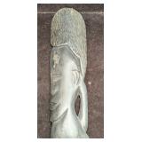 Vintage Carved Ironwood Tribal Man Wall Art