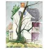 Alice B. Hoffberger Watercolor Art Print White Hou