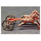 Vintage Cast Iron 2 Horse Toy