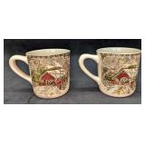 2 Retired Friendly Village Mugs JB B