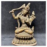 Antique Style Cast Bronze Tibetan Buddhist Deity F