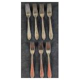 7 6" Retired Vintage BMF Silverplate Forks