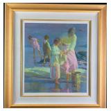Don Hatfield Signed Print "Playing at the Beach"