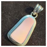 Rhodonite Sterling Silver Necklace Pendant 925 A98