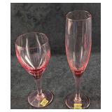 Retired Mikasa Elegant Rose Crystal Fluted Champag