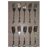 10 Vintage Gold Plated Seafood Forks