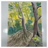 Thomas Swanson Leesville Lake 1976 Watercolor Land