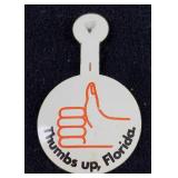 27 Vintage Thumbs Up Florida Tin Buttons
