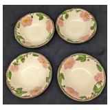 4 Retired Franciscan Desert Rose Dessert Bowls C