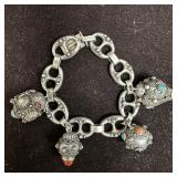 Etruscan Revival 800 Silver Charm Ornate Oval Shap