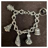 Sterling Silver 925 Etruscan Revival Multiple Fob