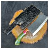 Large MHS Cutlery Cleaver Knife with Textured Blad