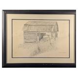 Framed Limited Edition Shed With Old Car Print