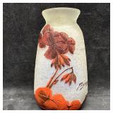 Jean Simon Peynaud Art Nouveau Glass Cameo Vase Or