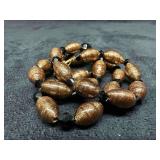 Murano Venetian Lamp Work Art Glass Copper Bead Bl