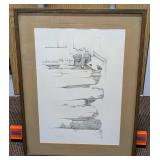 Framed Peter Parnall Chickadees S&N Print