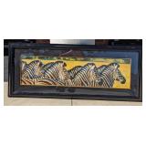 S&N Framed Graeme Stevenson Zebras Giclee Print
