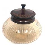 Decorative Glass & Metal Jar