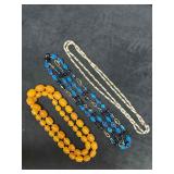 Costume Jewelry Necklace Set of 3 Three Long Neckl