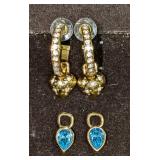 Vintage Avon Interchangeable Gold Tone Earrings