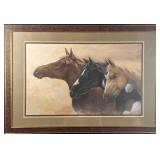 Vintage Horse Art Print Framed