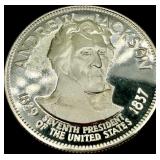 Andrew Jackson Sterling Silver Presidential Coin