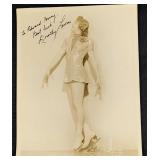 1940s Signed Photo Famous Ice Skater Dorothy Lewis