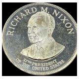 Richard Nixon Sterling Silver Presidential Coin